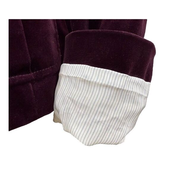 Martin + Osa Deep Purple Burgundy Velvet Fitted Blazer Jacket Size 2 - Picture 7 of 11